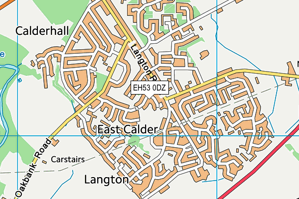 EH53 0DZ map - OS VectorMap District (Ordnance Survey)