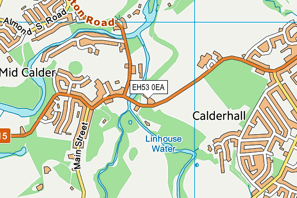 EH53 0EA map - OS VectorMap District (Ordnance Survey)