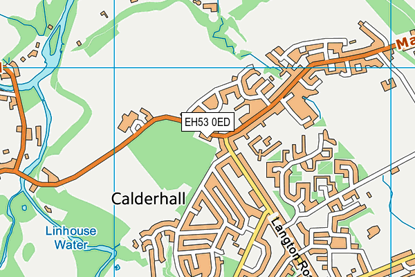 EH53 0ED map - OS VectorMap District (Ordnance Survey)