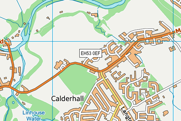 EH53 0EF map - OS VectorMap District (Ordnance Survey)