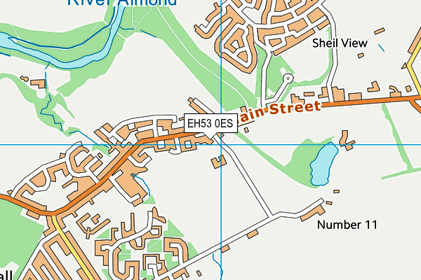 EH53 0ES map - OS VectorMap District (Ordnance Survey)