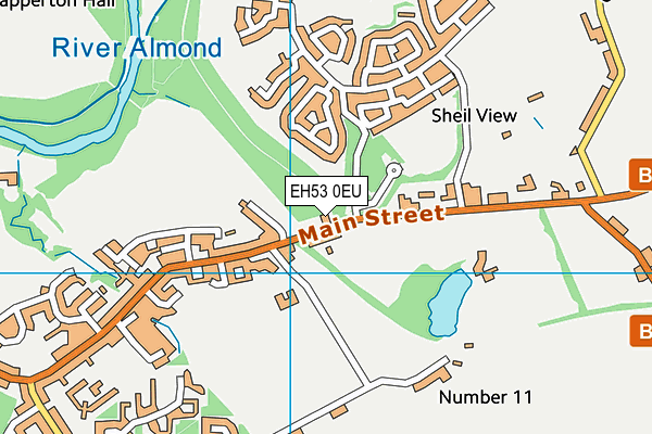 EH53 0EU map - OS VectorMap District (Ordnance Survey)