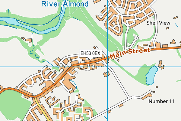 EH53 0EX map - OS VectorMap District (Ordnance Survey)