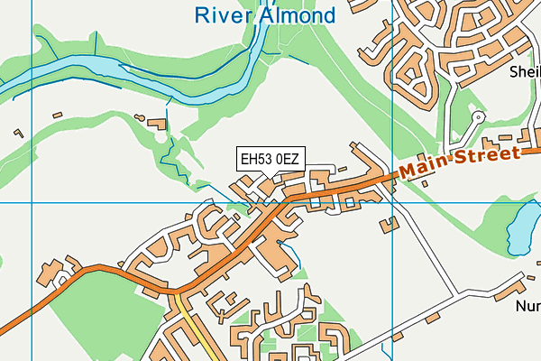 EH53 0EZ map - OS VectorMap District (Ordnance Survey)