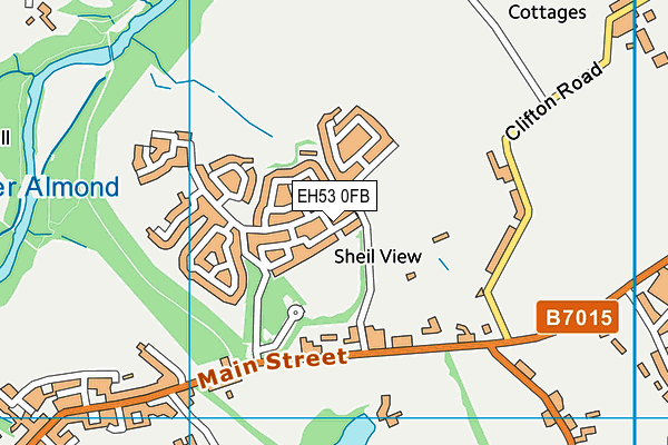 EH53 0FB map - OS VectorMap District (Ordnance Survey)