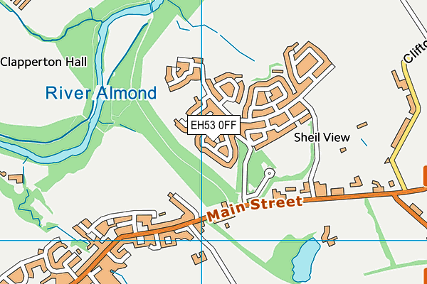 EH53 0FF map - OS VectorMap District (Ordnance Survey)