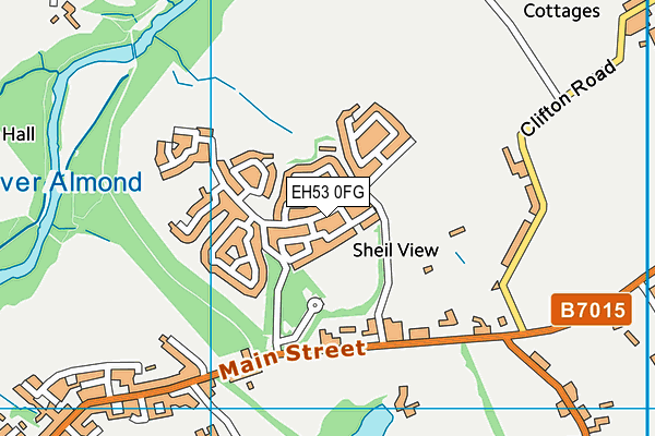 EH53 0FG map - OS VectorMap District (Ordnance Survey)