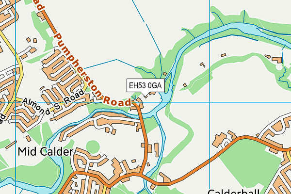 EH53 0GA map - OS VectorMap District (Ordnance Survey)