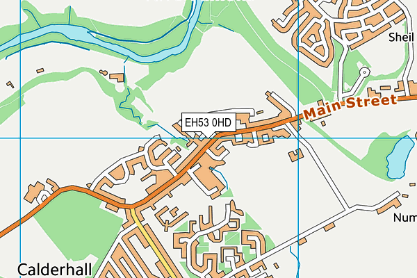 EH53 0HD map - OS VectorMap District (Ordnance Survey)