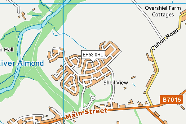 EH53 0HL map - OS VectorMap District (Ordnance Survey)