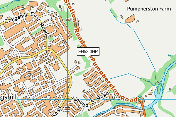 EH53 0HP map - OS VectorMap District (Ordnance Survey)