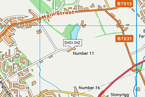 EH53 0HZ map - OS VectorMap District (Ordnance Survey)