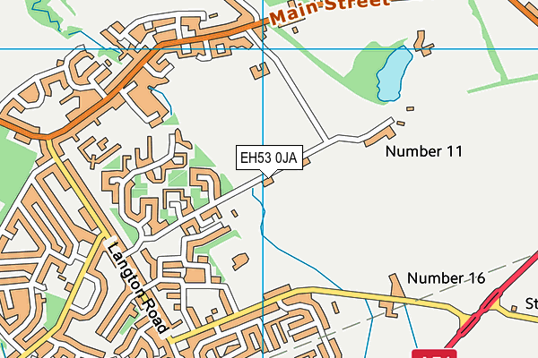 EH53 0JA map - OS VectorMap District (Ordnance Survey)