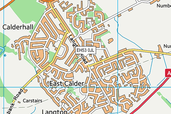 EH53 0JL map - OS VectorMap District (Ordnance Survey)