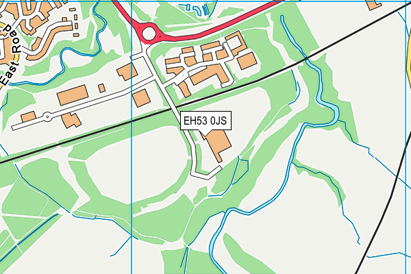 EH53 0JS map - OS VectorMap District (Ordnance Survey)