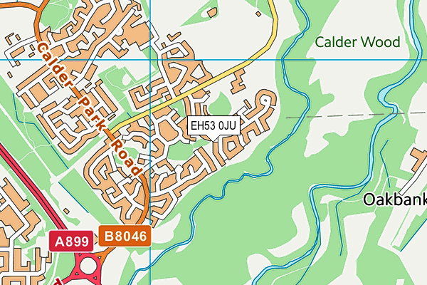 EH53 0JU map - OS VectorMap District (Ordnance Survey)