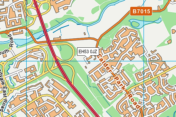 EH53 0JZ map - OS VectorMap District (Ordnance Survey)