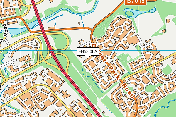 EH53 0LA map - OS VectorMap District (Ordnance Survey)