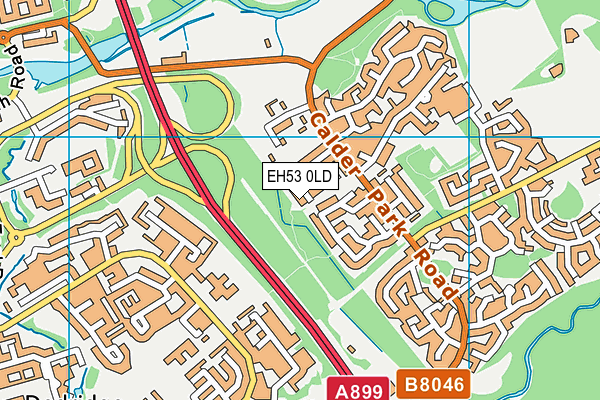 EH53 0LD map - OS VectorMap District (Ordnance Survey)