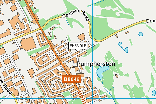 EH53 0LF map - OS VectorMap District (Ordnance Survey)