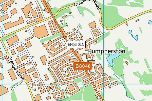 EH53 0LN map - OS VectorMap District (Ordnance Survey)