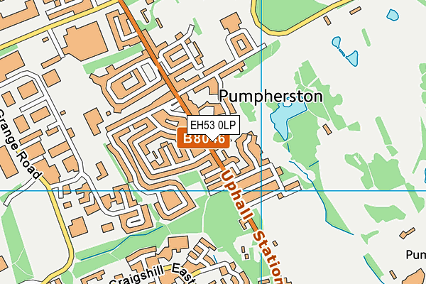 EH53 0LP map - OS VectorMap District (Ordnance Survey)