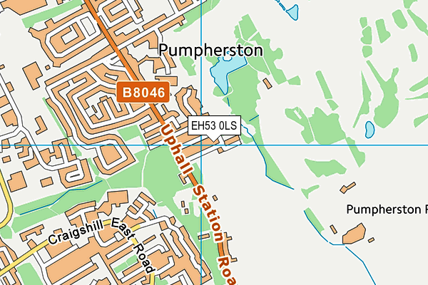 EH53 0LS map - OS VectorMap District (Ordnance Survey)