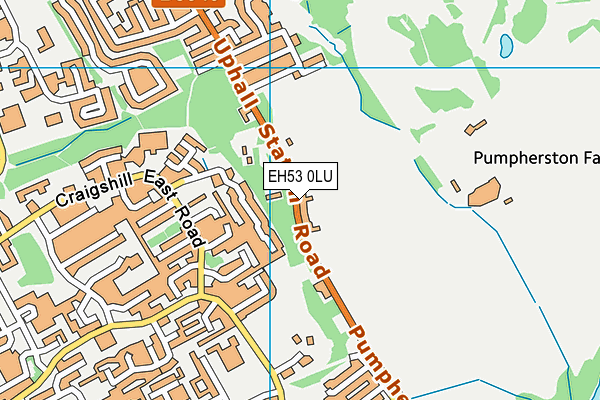 EH53 0LU map - OS VectorMap District (Ordnance Survey)