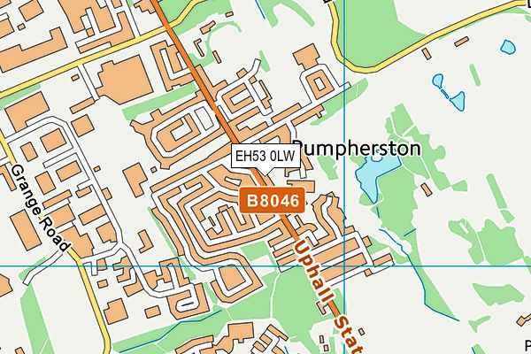 EH53 0LW map - OS VectorMap District (Ordnance Survey)