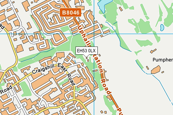 EH53 0LX map - OS VectorMap District (Ordnance Survey)