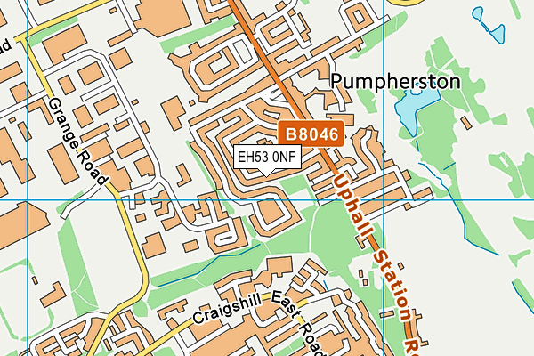 EH53 0NF map - OS VectorMap District (Ordnance Survey)