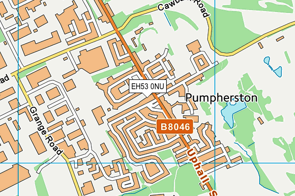 EH53 0NU map - OS VectorMap District (Ordnance Survey)