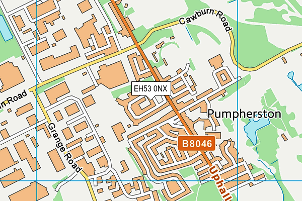 EH53 0NX map - OS VectorMap District (Ordnance Survey)