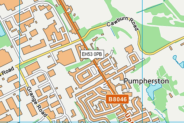 EH53 0PB map - OS VectorMap District (Ordnance Survey)