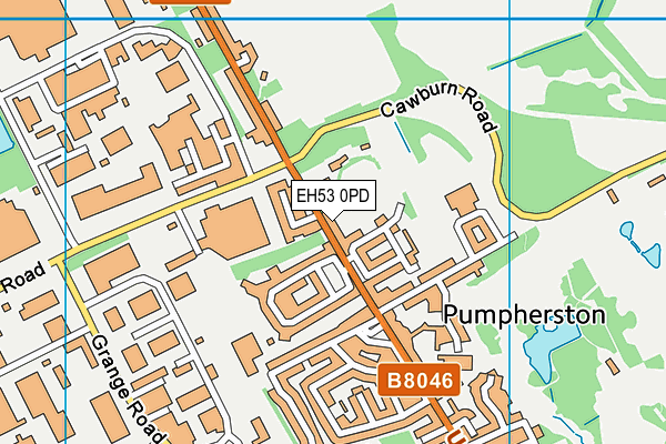 EH53 0PD map - OS VectorMap District (Ordnance Survey)