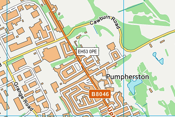 EH53 0PE map - OS VectorMap District (Ordnance Survey)