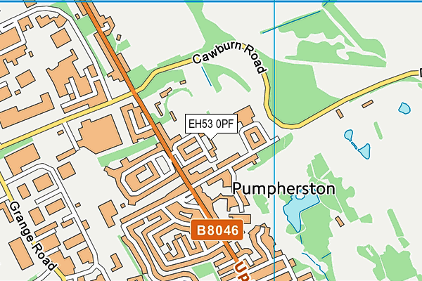 EH53 0PF map - OS VectorMap District (Ordnance Survey)