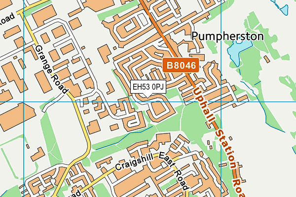 EH53 0PJ map - OS VectorMap District (Ordnance Survey)