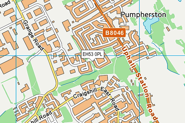 EH53 0PL map - OS VectorMap District (Ordnance Survey)