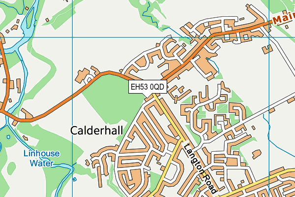 EH53 0QD map - OS VectorMap District (Ordnance Survey)