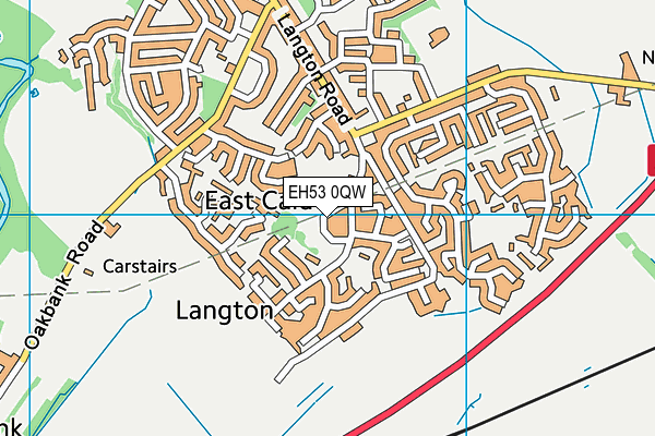 EH53 0QW map - OS VectorMap District (Ordnance Survey)