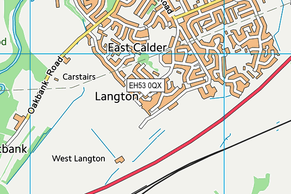 EH53 0QX map - OS VectorMap District (Ordnance Survey)