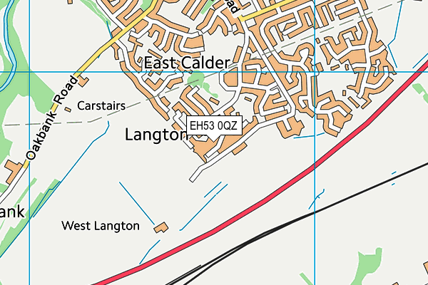 EH53 0QZ map - OS VectorMap District (Ordnance Survey)