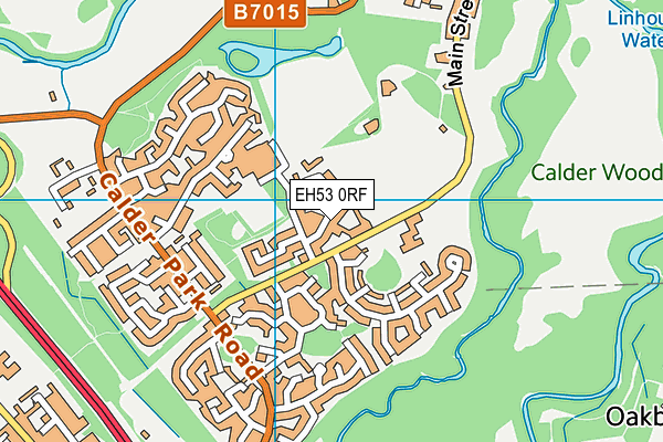 EH53 0RF map - OS VectorMap District (Ordnance Survey)