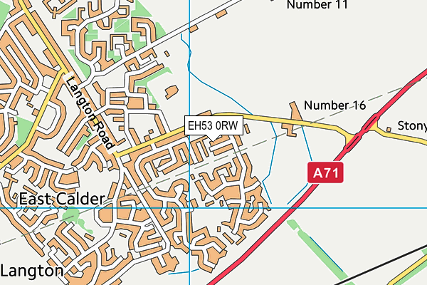 EH53 0RW map - OS VectorMap District (Ordnance Survey)