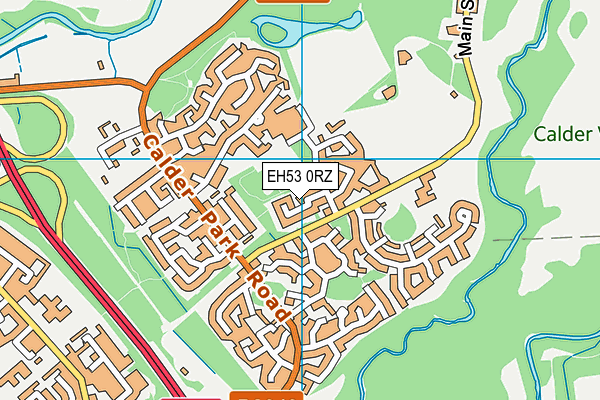 EH53 0RZ map - OS VectorMap District (Ordnance Survey)