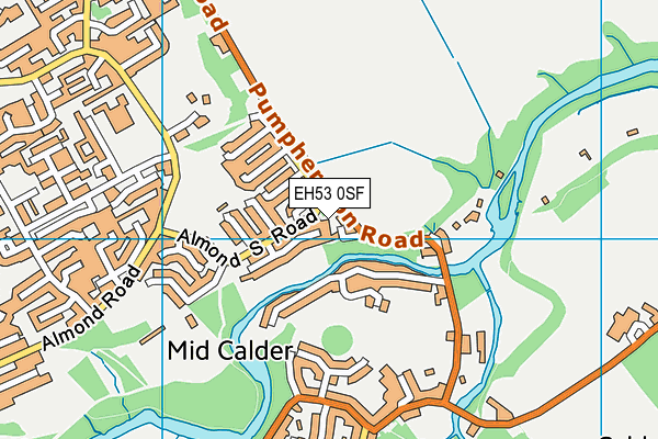 EH53 0SF map - OS VectorMap District (Ordnance Survey)