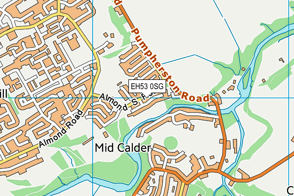 EH53 0SG map - OS VectorMap District (Ordnance Survey)