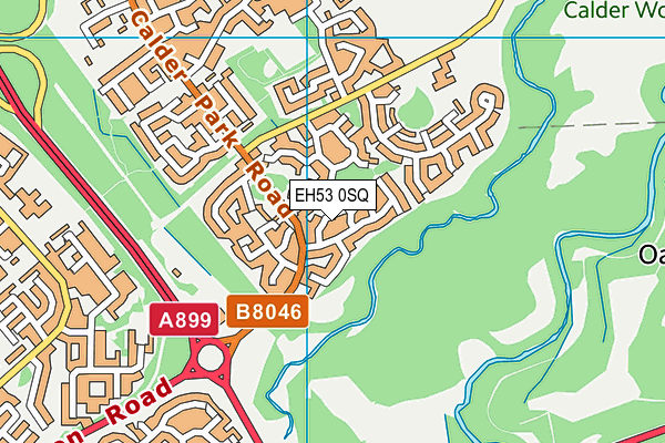 EH53 0SQ map - OS VectorMap District (Ordnance Survey)