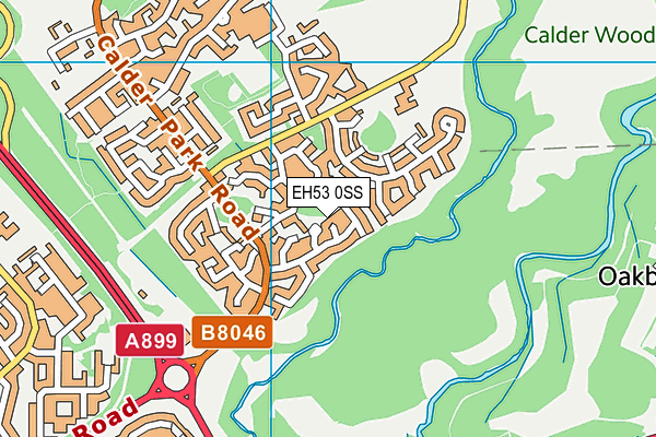 EH53 0SS map - OS VectorMap District (Ordnance Survey)